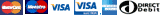 MasterCard, Maestro, Visa, Visa Debit, American Express, Direct Debit
